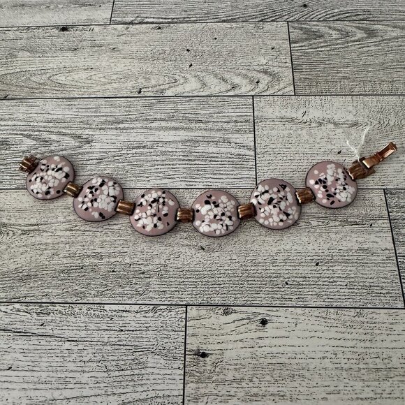 Enamel Bracelet Mid Century Modern Vintage Copper Modernist Artisan Retro MCM - Picture 1 of 5